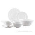 16pcs Bone Color Glazed Servies Set